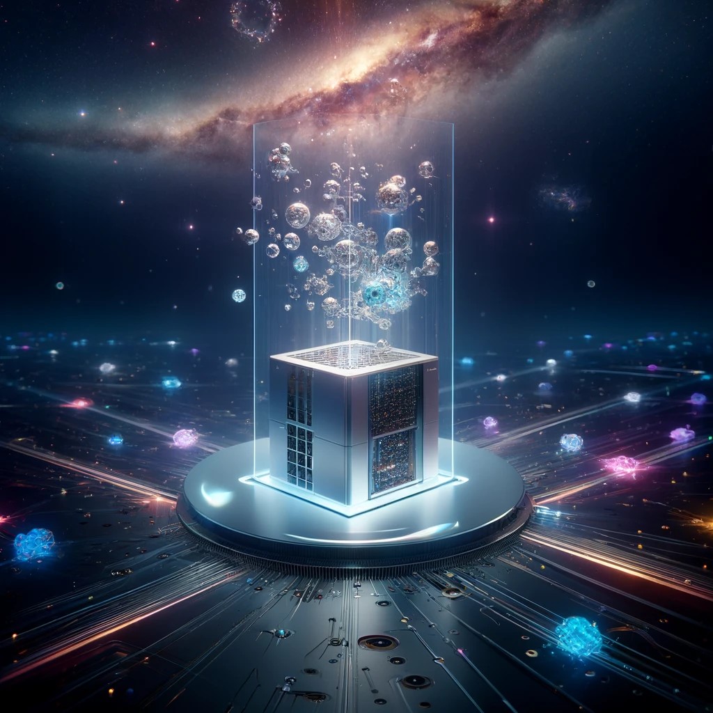 a picture representing quantum computing